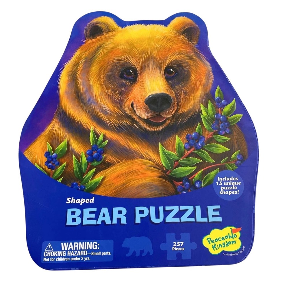 MindWare Peaceable Kingdom Shaped Bear Puzzle 257 Pieces NEW